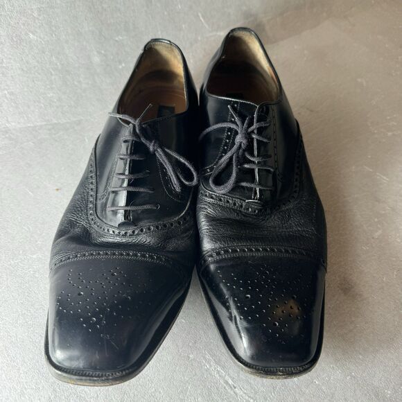 Mezlan Men’s 12 Deer Skin Leather ‘Andrew’ Black Dress Shoes Luxury Oxford main image 9